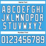 Custom Name and Number Sky Blue White-Navy Hockey Jersey - Personalized Lace Neck Team Apparel Personalized Sky Blue White-Navy