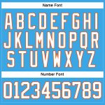 Custom Name and Number Sky Blue White-Orange Hockey Jersey with Lace Neck - Personalized Team Jersey Personalized Sky Blue