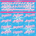 Custom Name & Number Navigation Compass 3D Pattern Baseball Jersey - Personalized Sky Blue White-Pink Design Personalized