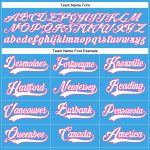 Custom Name and Number Sky Blue Pink Hockey Lace Neck Jersey - Personalized Team Apparel Personalized Sky Blue White-Pink
