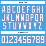 Custom Name and Number Sky Blue Pink Hockey Lace Neck Jersey - Personalized Team Apparel Personalized Sky Blue White-Pink