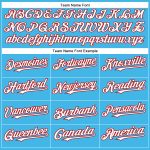 Custom Name and Number Authentic Baseball Jersey - Personalized Sky Blue Red-White Team Jersey Personalized Sky Blue White-Red