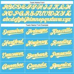 Personalized Authentic Baseball Jersey in Sky Blue with White and Yellow Highlights Personalized Sky Blue White-Yellow Authentic