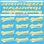 Custom Name and Number Sky Blue Yellow Authentic Baseball Jersey - Personalized Team Jersey Personalized Sky Blue White-Yellow