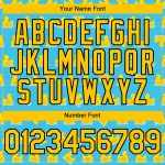 Custom Name and Number Duck Baseball Jersey - 3D Sky Blue Yellow-Black Pattern Design, Authentic Team Gear Personalized Sky