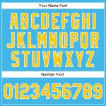 Custom Authentic Baseball Jersey with Personalized Name & Number - Sky Blue Yellow-White Team Design Personalized Sky Blue
