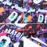 Custom Name Number 3D Performance T-Shirt - Graffiti Pattern White Light Blue, Personalized Team Apparel Personalized Splashes