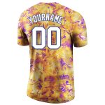 Custom Name and Number Personalized 3D Performance T-Shirt White-Royal Graffiti Pattern for Team Sports Personalized Splashes
