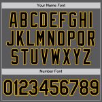 Custom Personalized Steel Gray Black Gold Baseball Jersey - Team Name & Number Authentic Personalized Steel Gray Black-Gold