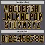 Custom Team Performance T-Shirt with Name and Number - Personalized Steel Gray Black-Gold Personalized Steel Gray Black-Gold