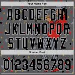 Custom Jazz Music Baseball Jersey - Personalized Steel Gray 3D Pattern with Name and Number Personalized Steel Gray Black-Gray