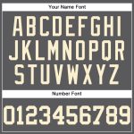 Custom Name and Number Authentic Baseball Jersey in Steel Gray Cream - Personalized Team Apparel Personalized Steel Gray