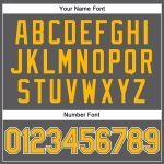 Custom Name and Number Baseball Jersey - Personalized Authentic Steel Gray and Gold-White Team Jersey Personalized Steel
