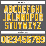 Custom Team Performance T-Shirt with Name and Number in Steel Gray Gold-White Personalized Steel Gray Gold-White Performance