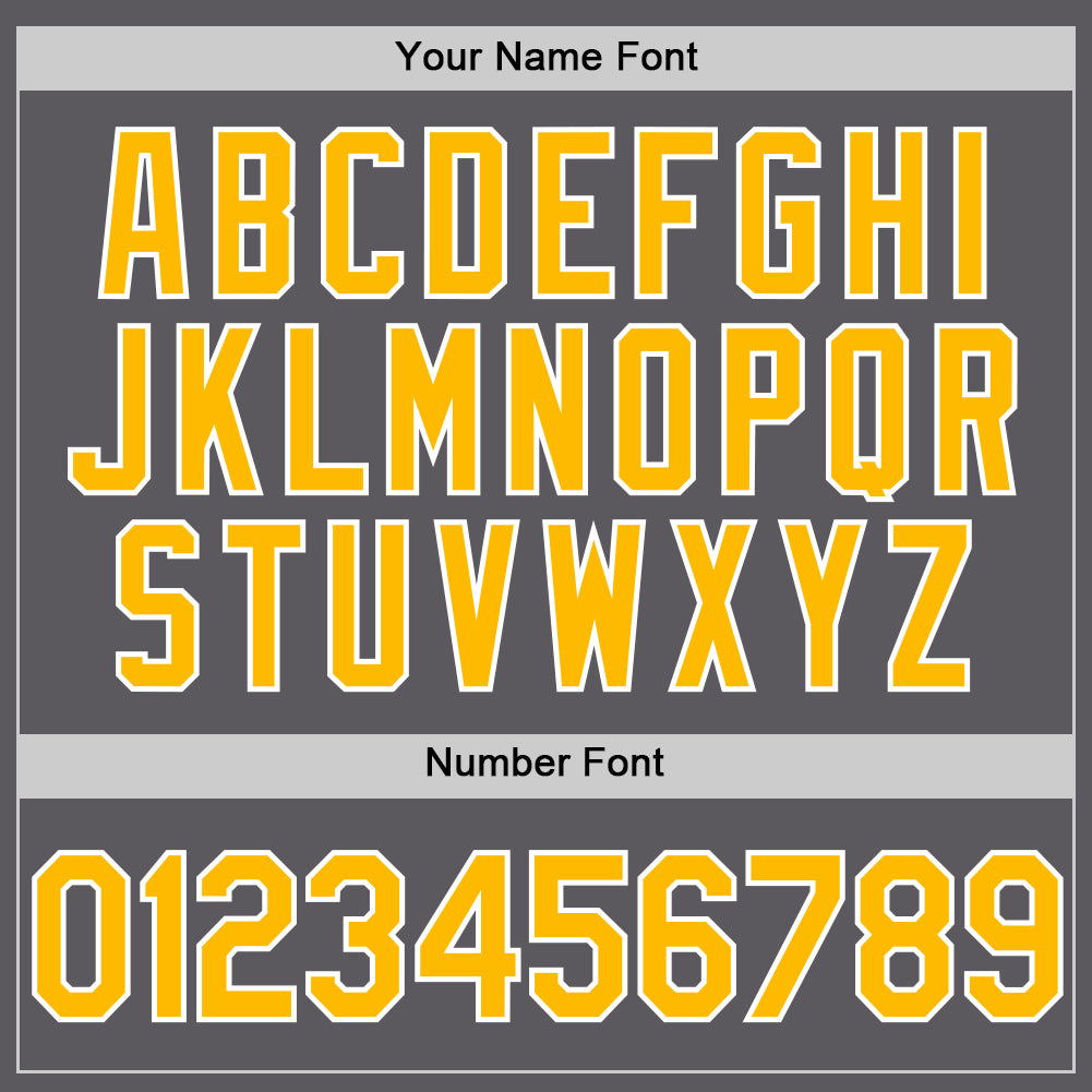 Personalized Steel Gray Gold-White Performance Vapor Golf Polo Shirt Team Custom Name and Number Custom Name Number Golf Polo Shirt - Personalized Steel Gray Gold-White Performance Personalized Steel Gray Gold-White Performance - Image 5