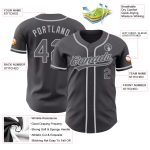 Custom Name and Number Personalized Steel Gray Authentic Baseball Jersey Personalized Steel Gray Gray Authentic Baseball
