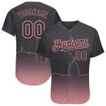 Custom Washington City Edition Baseball Jersey - Authentic Steel Gray Medium Pink 3D Fade with Personalized Name & Number