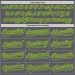 Custom Name and Number Baseball Jersey in Steel Gray and Neon Green - Authentic Team Gear Personalized Steel Gray Neon Green