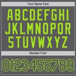 Custom Name and Number Baseball Jersey in Steel Gray and Neon Green - Authentic Team Gear Personalized Steel Gray Neon Green