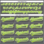 Custom Personalized Baseball Jersey - Steel Gray with Neon Green & White, Custom Name & Number Personalized Steel Gray Neon