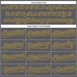 Custom Name and Number Authentic Baseball Jersey - Personalized Steel Gray and Old Gold Team Apparel Personalized Steel Gray