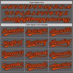 Custom Name and Number Baseball Jersey - Personalized Steel Gray Orange-Black Authentic Team Apparel Personalized Steel Gray