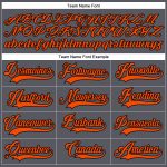 Custom Name and Number Hockey Jersey - Personalized Steel Gray Orange-Black Lace Neck Team Design Personalized Steel Gray