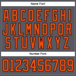 Custom Name and Number Hockey Jersey - Personalized Steel Gray Orange-Black Lace Neck Team Design Personalized Steel Gray