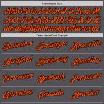 Custom Team Performance T-Shirt with Name & Number in Steel Gray, Orange & Black - Personalized Sportswear Personalized Steel