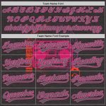 Custom Name & Number Baseball Jersey, 3D Pattern Design, Steel Gray & Pink, Music Festival, Old School Style Personalized