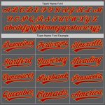 Custom Name Number Baseball Jersey - Personalized Steel Gray Red-Old Gold Team Style Personalized Steel Gray Red-Old Gold