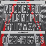 Custom Name and Number 3D Pattern Baseball Jersey - Personalized Steel Gray Red-White Abstract Sport Design Personalized