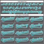 Custom Name and Number Authentic Baseball Jersey in Steel Gray Teal and White - Personalized Team Apparel Personalized Steel
