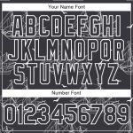 Custom Name Number Authentic 3D Pattern Baseball Jersey Ship Frigate Seagulls Design in Steel Gray and White Personalized
