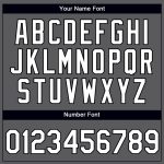 Custom Team Name Number Vintage Military T-Shirt 3D Pattern Design Steel Gray White Black Performance Apparel Personalized