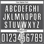 Custom Soccer Uniform Jersey with Personalized Name and Number, Steel Gray with White-Black Arrow Shapes Personalized Steel