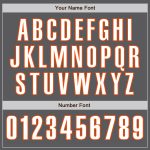 Custom Name Number Baseball Jersey - Personalized Steel Gray White Orange Authentic Team Style Personalized Steel Gray White-Orange