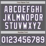 Custom Name Number Authentic Baseball Jersey in Steel Gray White Purple - Personalized Team Apparel Personalized Steel Gray