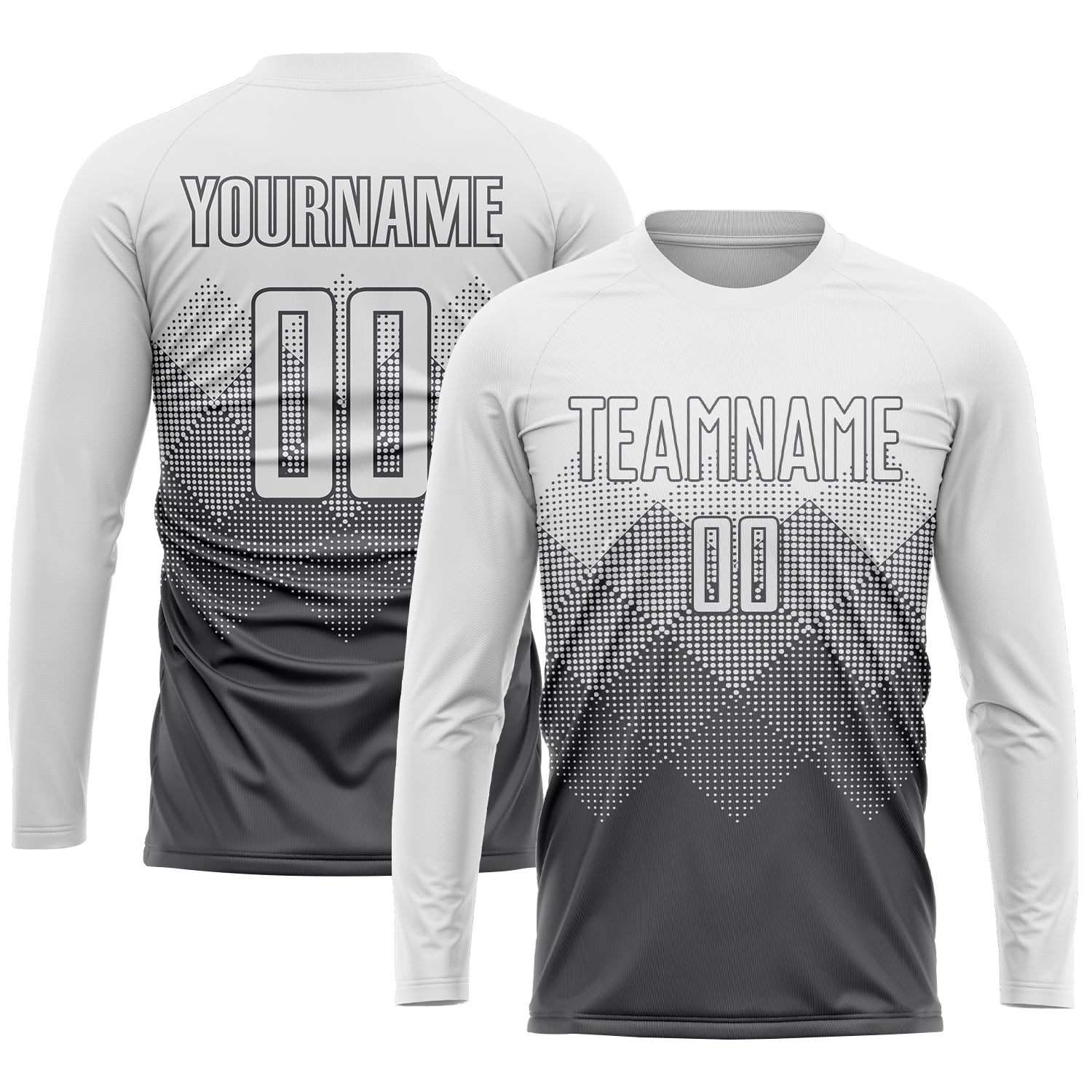 Personalized Steel Gray White Sublimation Soccer Uniform Jersey Personalized Sublimation Soccer Jersey - Steel Gray and White Uniform Personalized Steel Gray White Sublimation Soccer Uniform - Image 3