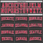 Custom Team Name Number Pullover Hoodie Sweatshirt, Personalized Anthracite Red-White Sports Attire Personalized Stitched