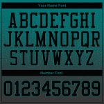 Custom Name Number Aqua Black Fade Sports Hoodie Sweatshirt - Personalized Stitched Pullover Personalized Stitched Aqua Black