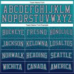 Custom Name Number Pullover Hoodie for Sports, Aqua Gray-Navy Fade Design, Personalized Stitched Sweatshirt Personalized