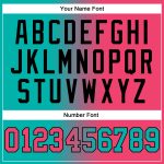 Custom Name Number Hoodie Sports Pullover Sweatshirt Aqua Neon Pink Black Gradient Fashion Design Personalized Stitched Aqua