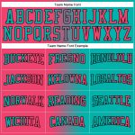 Custom Name Number Hoodie Sports Pullover Sweatshirt Aqua Neon Pink Black Gradient Fashion Design Personalized Stitched Aqua