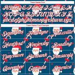 Custom 3D Sports Hoodie Personalized with Name & Number - Stitched Aqua Red-White Christmas Pullover Sweatshirt Personalized