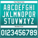 Custom Aqua White Teal Fade Sports Hoodie with Personal Name & Number - Personalized Stitched Pullover Sweatshirt Personalized