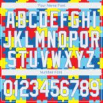 Autism Awareness Custom Name Number Hoodie White Light Blue 3D Puzzle Design Stitched Sports Pullover Sweatshirt Personalized