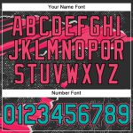 Custom Name and Number Personalized Sports Hoodie, 3D Stitched Torn Paper Design, Black Aqua-Neon Pink Pullover Sweatshirt
