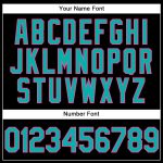Custom Name Number Black Aqua-Pink Sports Hoodie Pullover Sweatshirt - Personalized Team Apparel Personalized Stitched Black