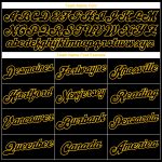 Custom Black-Gold Sports Hoodie with Personalized Name and Number - Stitched Pullover Sweatshirt Personalized Stitched Black